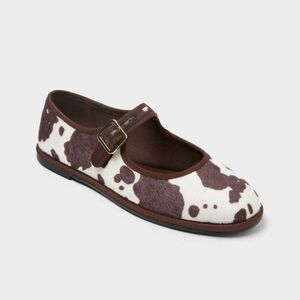 Women’s Halston Mary Jane Flats with Memory Foam Insole – Brown 6